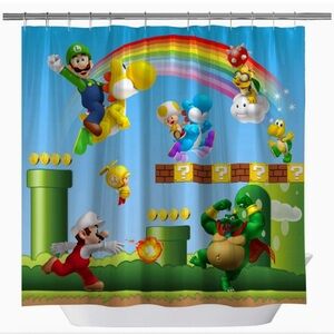 Super Mario shower curtain standard size never used
